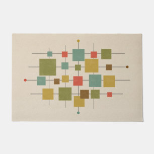 MCM geometrische vierkanten - Briefkaart magneet Deurmat