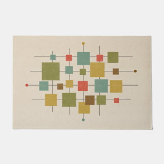 MCM geometrische vierkanten - Briefkaart magneet Deurmat