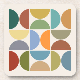 MCM Halfcirkelkleur op Cream Square Bier Onderzetter