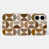 MCM Halfcirkels Browns+Crème Groot Patroon Case-Mate iPhone Case (Achterkant (horizontaal))