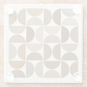 MCM Halfcirkels Browns+Crème Groot Patroon Glazen Onderzetter (Achterkant)