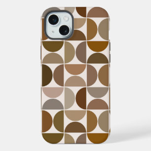 MCM Halfcirkels Browns+Crème Groot Patroon iPhone 15 Plus Case