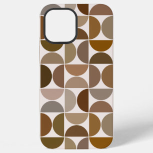 MCM Halfcirkels Browns+Crème Groot Patroon iPhone 12 Pro Max Hoesje