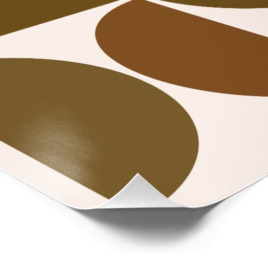 MCM Halfcirkels Browns+Crème Groot Patroon Perfect Poster (Hoek)