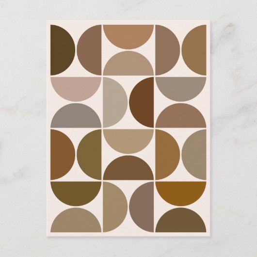 MCM Halfcirkels Browns en Crèmes Briefkaart (Voorkant)