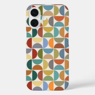MCM Halfcirkels Patroonkleur op Crème iPhone 16 Hoesje