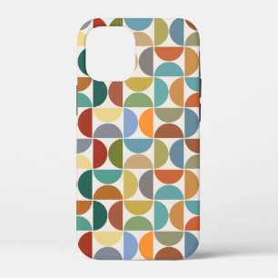 MCM Halfcirkels Patroonkleur op Crème iPhone 12 Mini Hoesje