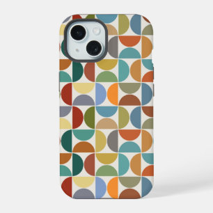 MCM Halfcirkels Patroonkleur op Crème iPhone 15 Hoesje