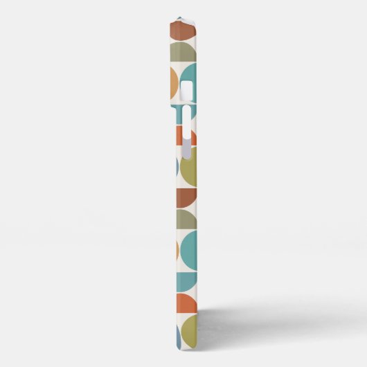 MCM Halfcirkels Patroonkleur op Crème iPhone Hoesje (Linkerkant)