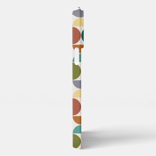 MCM Halfcirkels Patroonkleur op Crème iPhone Hoesje (Rechterkant)