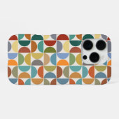 MCM Halfcirkels Patroonkleur op Crème iPhone Hoesje (Achterkant horizontaal)