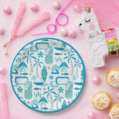 MCM Hawaiian Village – Blue Papieren Bordje (Feest)