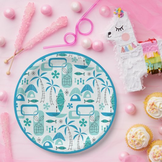 MCM Hawaiian Village – Blue Papieren Bordje (Feest)