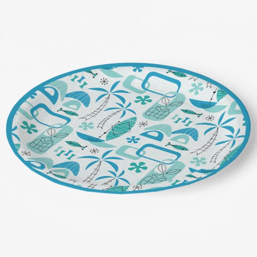 MCM Hawaiian Village – Blue Papieren Bordje (Gekanteld)