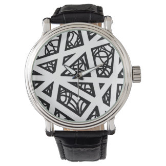 MCM Hoeken in zwart en wit Horloge