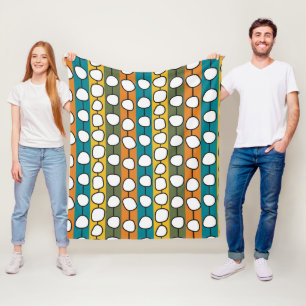 MCM kleurrijke lijnen Fleece Deken