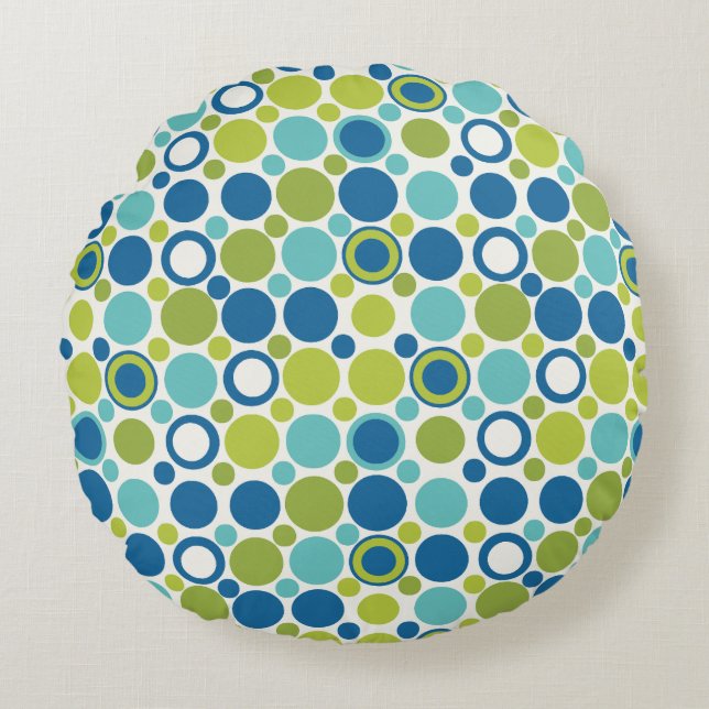MCM Lime et Aqua Bubble Coussin (Devant)