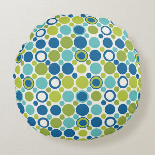 MCM Limoen en Aqua Bubble Pillow Rond Kussen