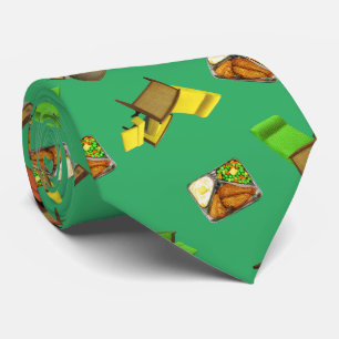MCM Lounger Lizard in green Stropdas