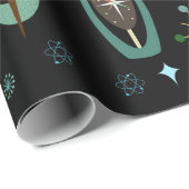 MCM Mid Century Modern retro Clocks funky 1960 Cadeaupapier (Rol Hoek)