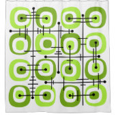 MCM Mideeuw Abstract Patroon Chartreuse Douchegordijn (Voorkant)