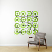 MCM Mideeuw Abstract Patroon Chartreuse Wandkleed (In Situ (horizontaal))