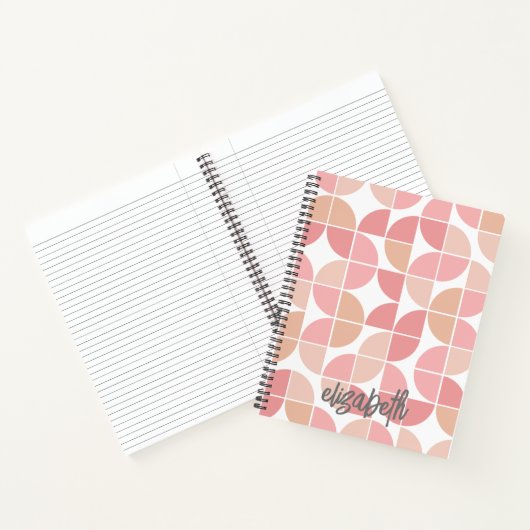 MCM Mod Circles Patroon mauve en blush roze Notitieboek (Binnen)