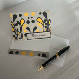 MCM Moderne Lollipops en Stippen Gold Black Bedankkaart