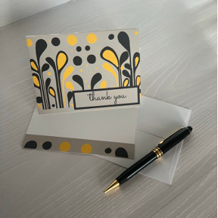 MCM Moderne Lollipops en Stippen Gold Black Bedankkaart