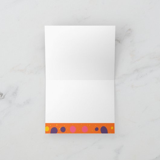 MCM Moderne Lollipops en Stippen Oranje Multi Bedankkaart (Binnen)