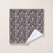 MCM Oiseaux Poules Canards Rose Noir Gris Blanc (Gant de toilette)