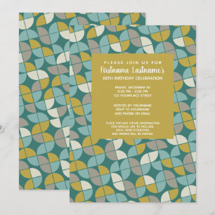 MCM-patroon - blauwgroen groen goud met een funky, Kaart