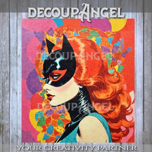 MCM Portret van Cat Lady Decoupage Tissuepapier