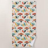 MCM retro botanisch patroon Strandlaken (Voorkant)