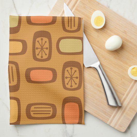 MCM Ronde rechthoeken uit de Middeleeuwen Theedoek (Quarter Fold)