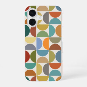 MCM Semicircles Grote Patroon Kleur op Crème iPhone 16 Hoesje