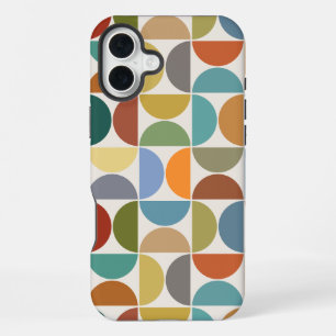 MCM Semicircles Grote Patroon Kleur op Crème iPhone 16 Plus Hoesje