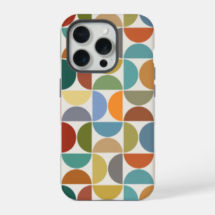 MCM Semicircles Grote Patroon Kleur op Crème iPhone 15 Pro Hoesje