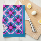 MCM Vibrant Retro Diamond Patroon Thee Theedoek (Quarter Fold)