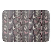 MCM Vogels Kippen Eenden Roze Zwart Grijs Wit Badmat (Voorkant)