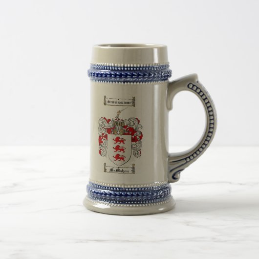 McMahon Coat of Arms Stein Bierpul (Rechts)