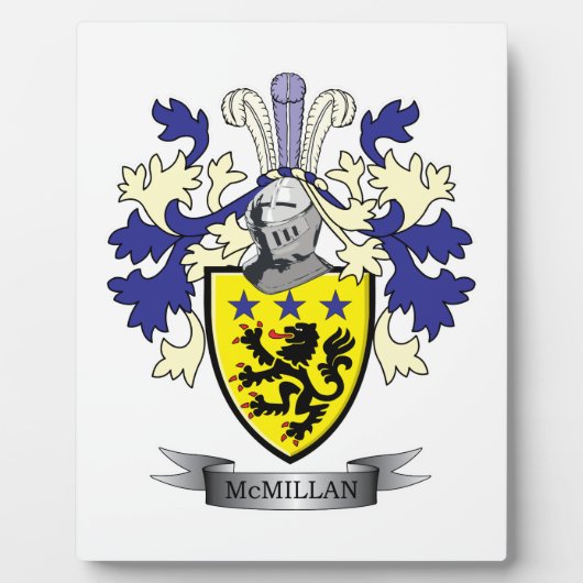 McMillan Family Crest Coat of Arms Fotoplaat (Voorkant)