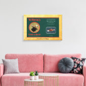 McMotek's Moose and Beans Label Canvas Afdruk (Insitu (Woonkamer))