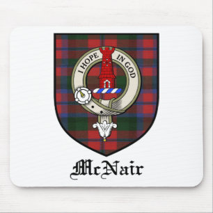 McNair Clan Crest Badge Tartan Muismat