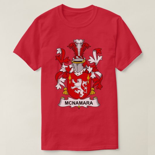 McNamara Coat of Arms Family Crest T-shirt (Design voorkant)