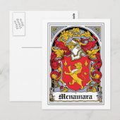 Mcnamara Family Crest Briefkaart (Voorkant / Achterkant)