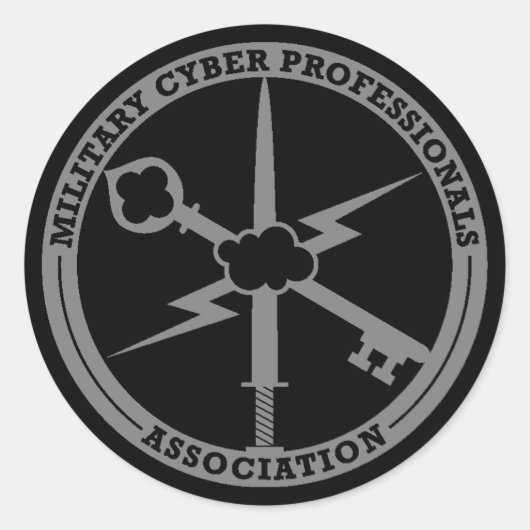 MCPA logo sticker grijs op zwart (Voorkant)