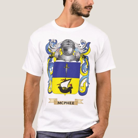 McPhee Coat of Arms (familiekust) T-shirt (Voorkant)