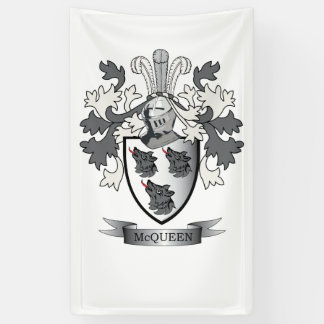 McQueen Family Crest Coat of Arms Spandoek