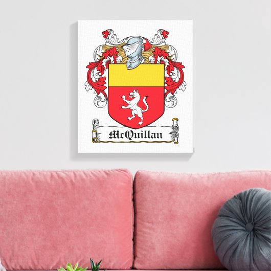 McQuillan Family Crest Canvas Afdruk (Insitu (Woonkamer))